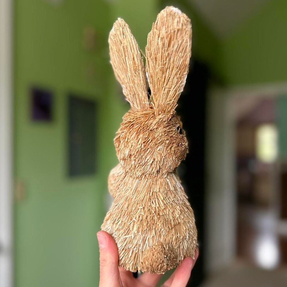 Cottagecore Farm Brown + White Bunny Rabbit Standing Home Decor Accent Display - Picture 5 of 8